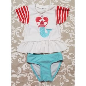 Cat and Jack Lobster Swimsuit Girls 3T